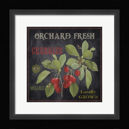 Framed Orchard Fresh Cherries Print