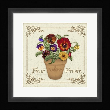 Framed Fleur Pensee Print