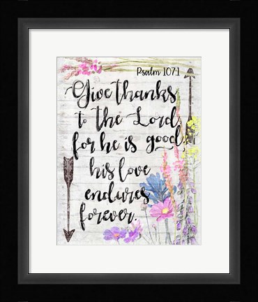 Framed Wood Psalm I Print