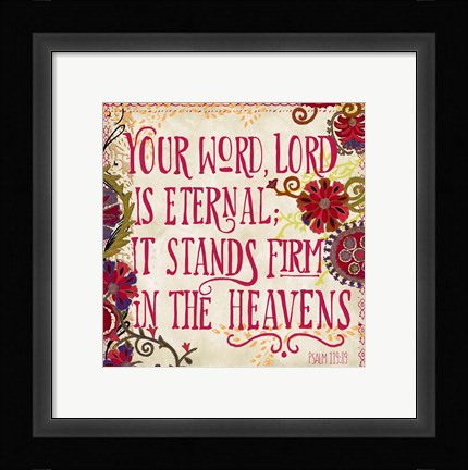 Framed Delecor Psalm I Print