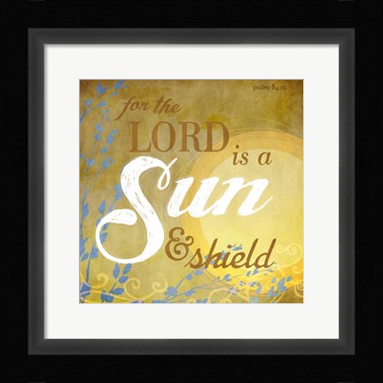 Framed Psalm Sun Print