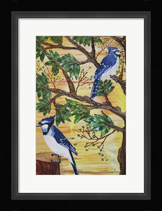 Framed Monica's Jays Print