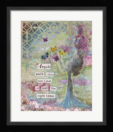 Framed Angels Walk In Print