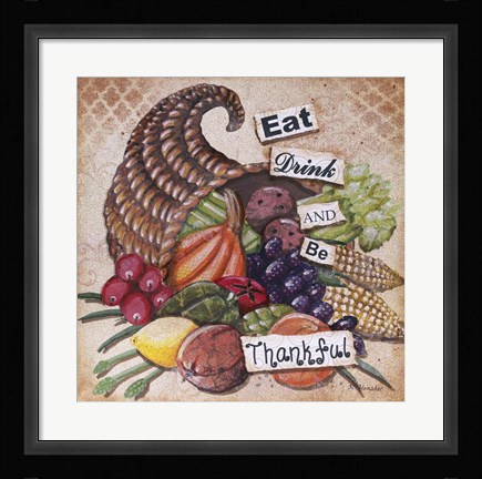 Framed Be Thankful Print