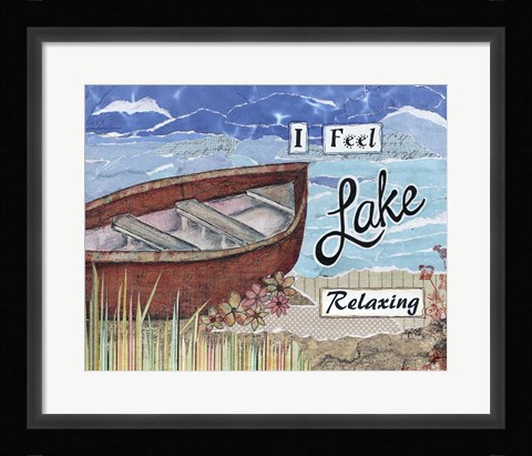 Framed Boat Relaxing Print