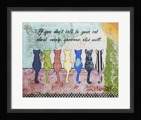 Framed Cat Talk Print