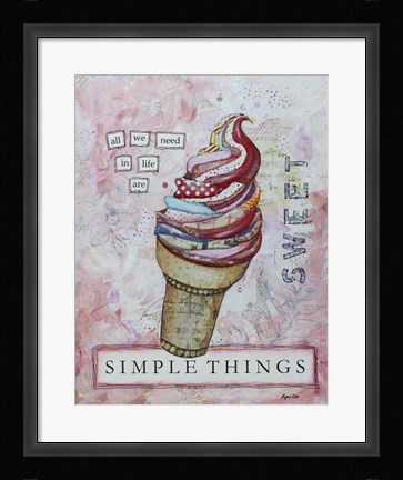 Framed Simple things Print