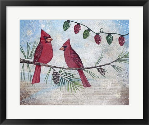 Framed Snow Birds Print