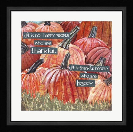 Framed Thankful Pumpkins Print