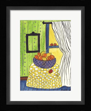 Framed Bowl of Oranges and Lemons Print