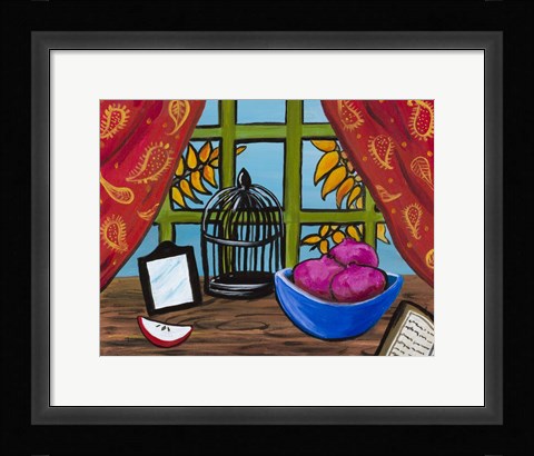 Framed Empty Desk Cage Print