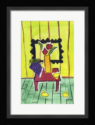 Framed Grapes and Lemons Print