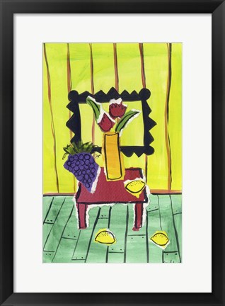 Framed Grapes and Lemons Print