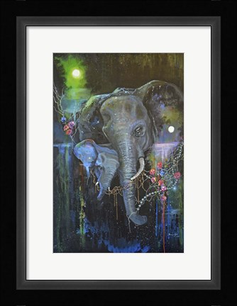 Framed Elephant Bond Print