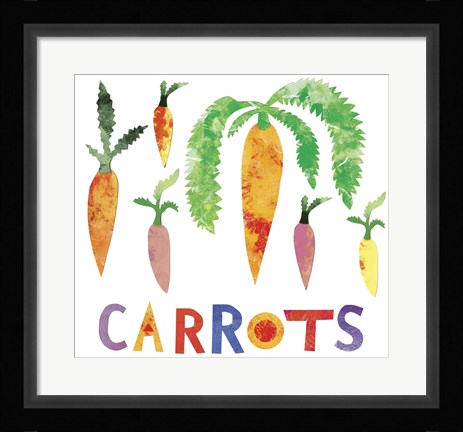 Framed Carrots Print