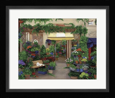 Framed Lounging Among the Flowers Print