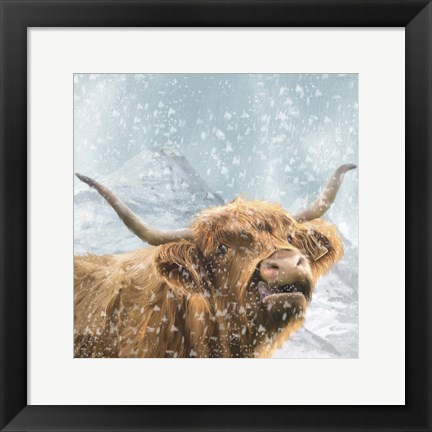 Framed Highland Cow 1 Print