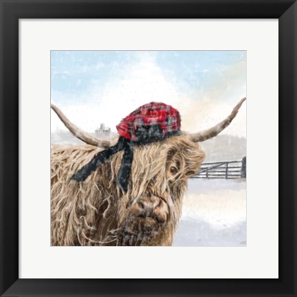 Framed Highland Cow 2 Print
