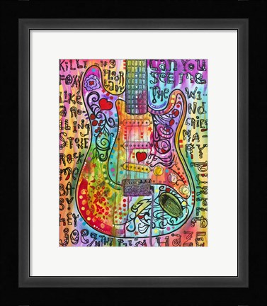 Framed Jimmies Guitar Print