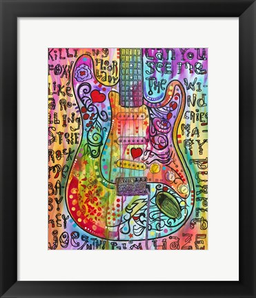 Framed Jimmies Guitar Print