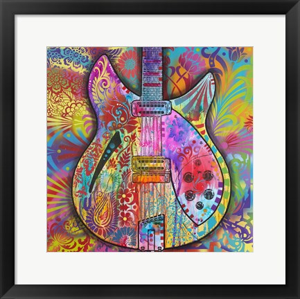Framed Vintage 12 String Print