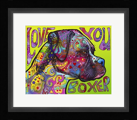 Framed Love You Boxer Print