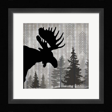 Framed Blue Bear Lodge Sign 4 Print