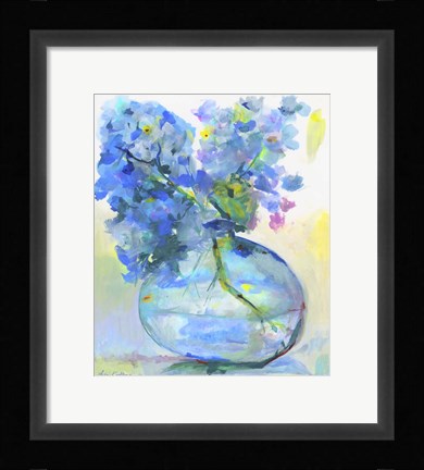 Framed Hydrangea In Fish Bowl Print