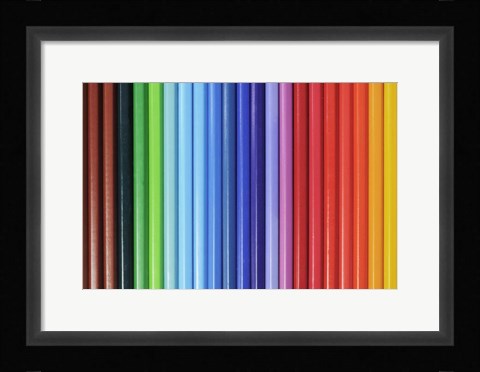 Framed Coloured Pencils 1 Print