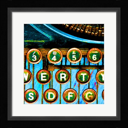 Framed High Contrast Typewriter 2 Print