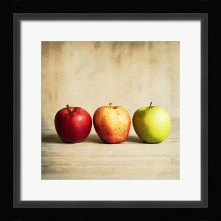 Framed Row Of Antique Fruit Print