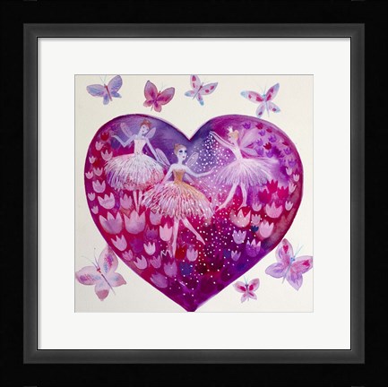 Framed Heart Ballet Print