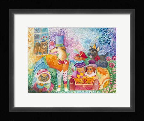 Framed Circus Dogs Print