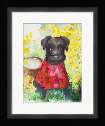 Framed Zverg Schnauzer Dog Print