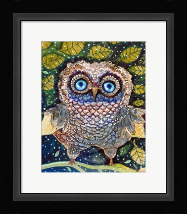 Framed Collage Owl Print