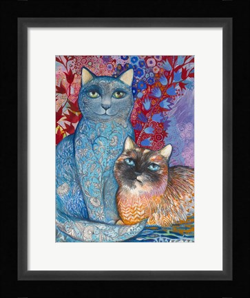 Framed 2 Cats 2 Print