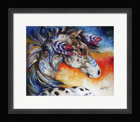 Framed Appaloosa Indian War Horse Print
