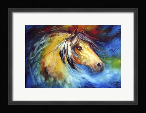 Framed Blue Thunder War Pony Print