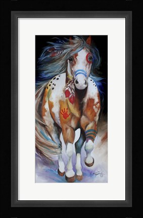 Framed Brave The Indian War Horse Print