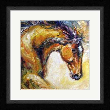 Framed Determined Equine Print