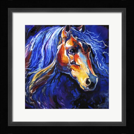 Framed Friesian Night Print