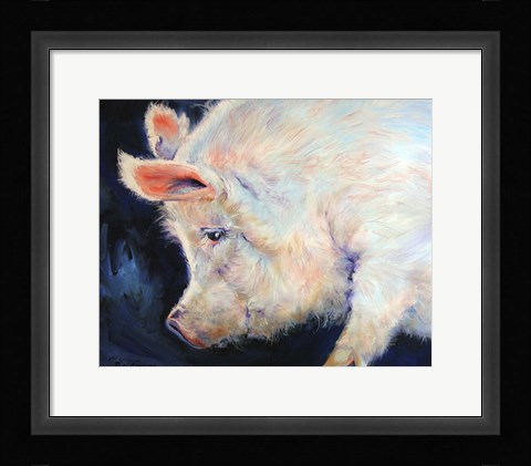 Framed My Pink Pig Print