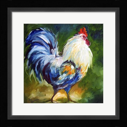 Framed Rooster Walk Print