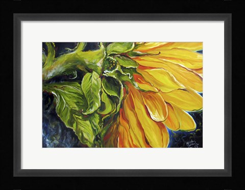 Framed Sunflower Abstract Print