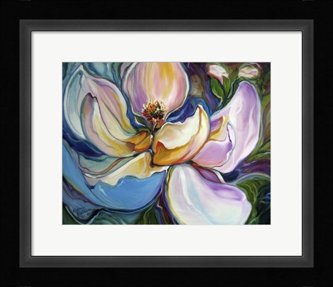 Framed Sweet Maganolia Modern Floral Abstract Print