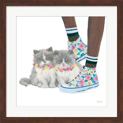 Framed Cutie Kitties VII Print
