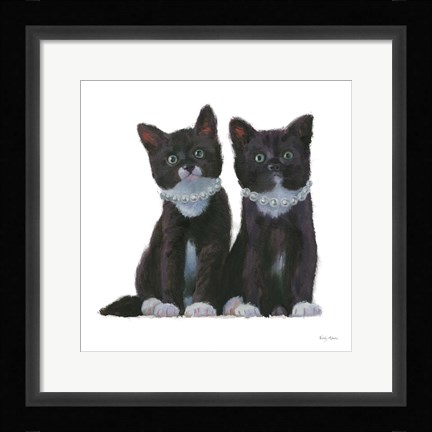 Framed Cutie Kitties IV Print