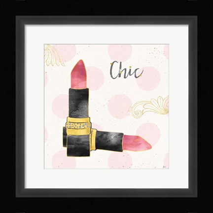 Framed Fashion Blooms III Black Print