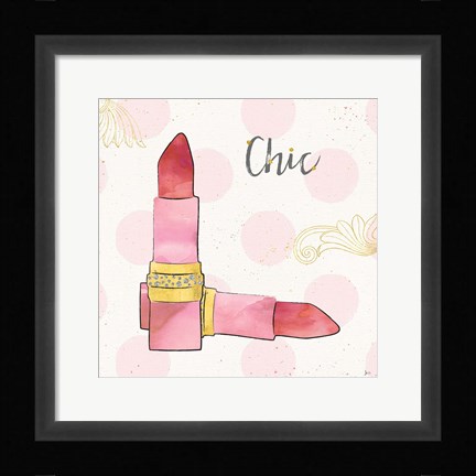 Framed Fashion Blooms III Pink Print