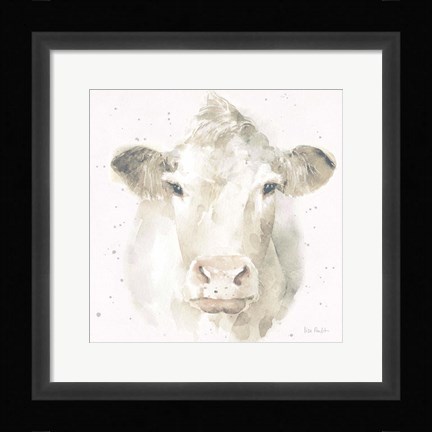 Framed Farm Friends II Neutral Print